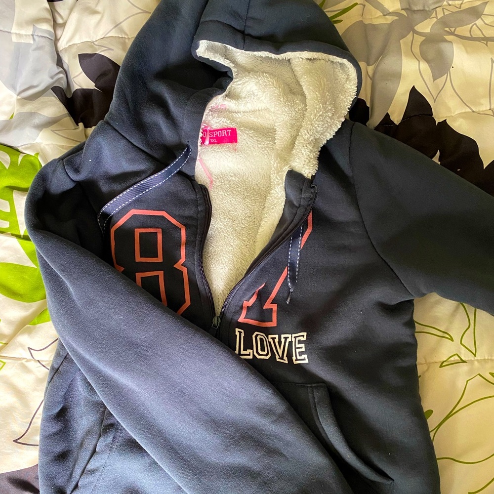 Women’s “87 Love” Zip Up Hoodie Fur Lined